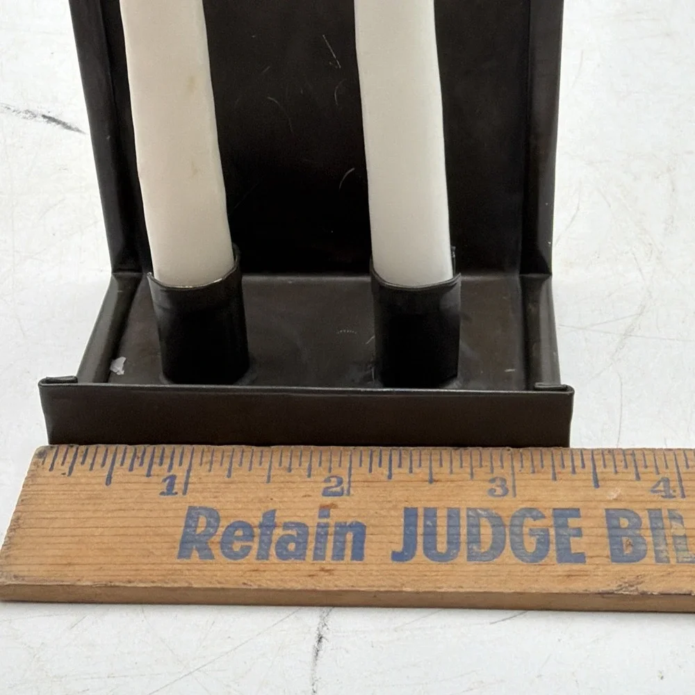 Vintage Two Candle Colonial Style Tin Sconce Wall Hanging Or Table Top Decor